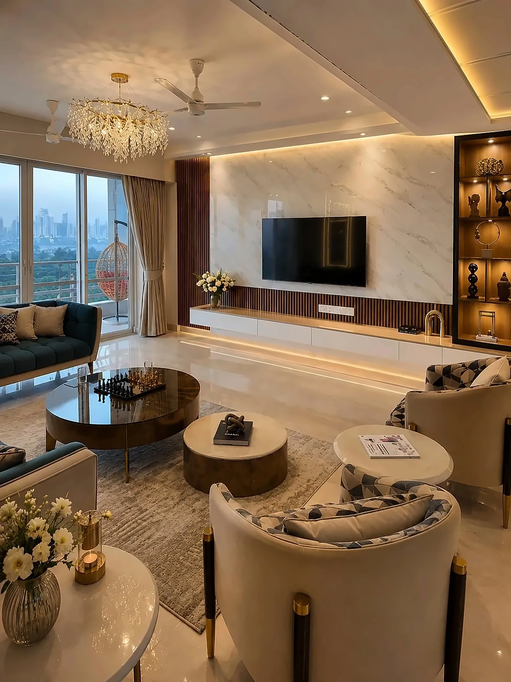 Luxury living room designed by RIHARA