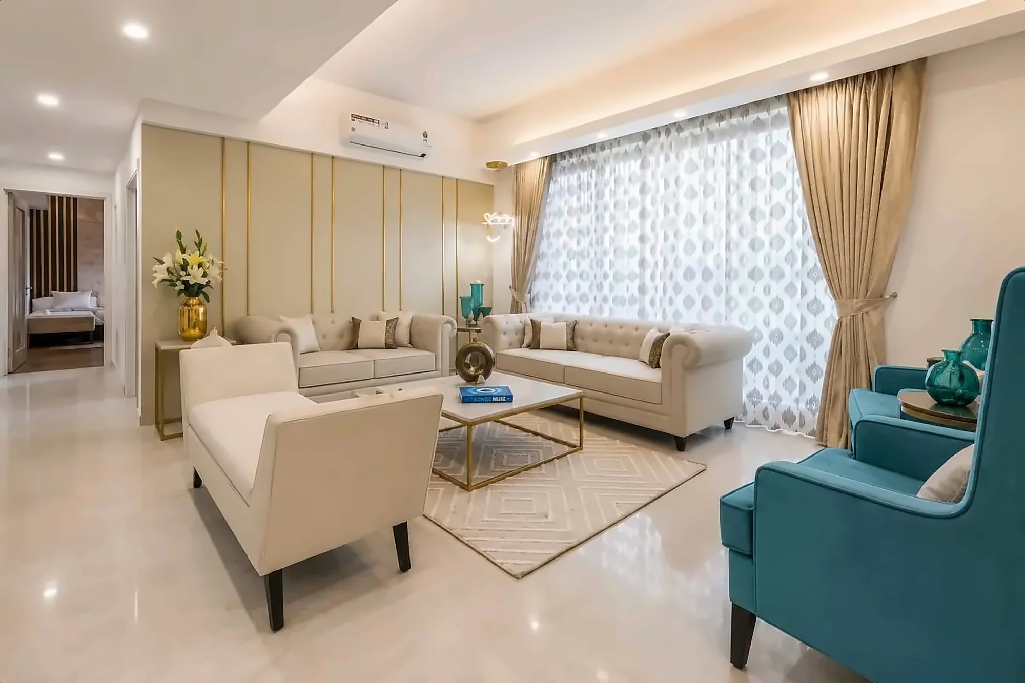 Ivory & Gold Living by RIHARA